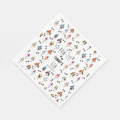 Pawty schattig verjaardagsfeestje honden servet (Hoek)