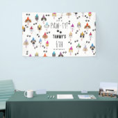 Pawty schattig verjaardagsfeestje honden spandoek (Beurs)