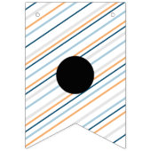 Pawty Time Fun Gestreepte Hond Verjaardag Vlaggetjes (Derde vlag)