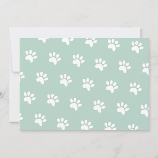 Pawty Verjaardag Kat Kitten Paw Meisjes Leuke Foto Kaart (Achterkant)