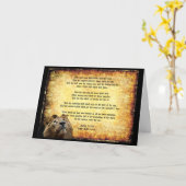 Pax Christos, Leeuw met Jesaja 11:6-9 Kaart (Gele Bloem)