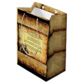 Pax Christos, Leeuw met Jesaja 11:6-9 Medium Cadeauzakje (Achterkant Gekanteld)