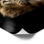 Pax Christos, Leeuw met Jesaja 11:6-9 Perfect Poster (Hoek)