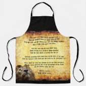 Pax Christos, Leeuw met Jesaja 11:6-9 Schort (Voorkant)