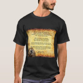 Pax Christos, Leeuw met Jesaja 11:6-9 T-shirt (Voorkant)