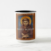 Pax Et Bonum Franciscan Coffee Mok (Midden)