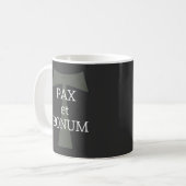Pax et Bonum (Vrede en Goed) Koffiemok (Voorkant links)