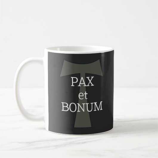 Pax et Bonum (Vrede en Goed) Koffiemok (Links)
