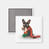 Pax & Huey Christmas Stocking Magneet (Voorkant / Achterkant)