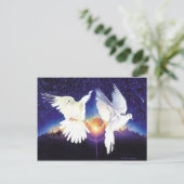"Pax in Terra" Dove Scene Briefkaart (Staand voorkant)