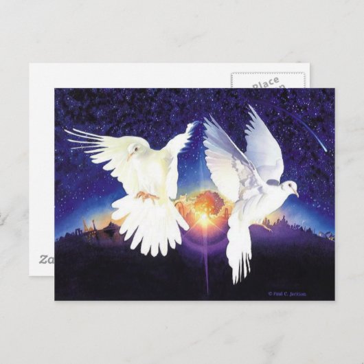 "Pax in Terra" Dove Scene Briefkaart (Voorkant / Achterkant)