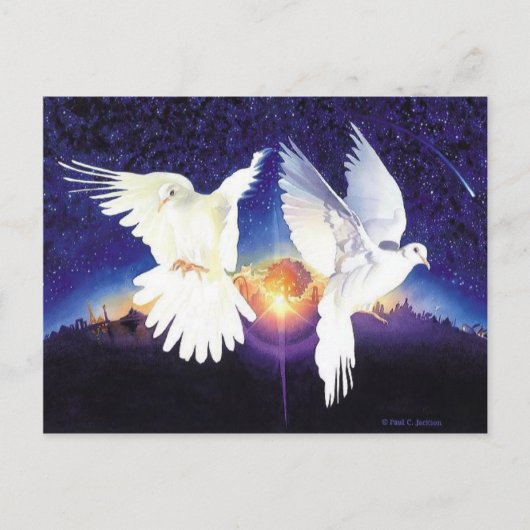 "Pax in Terra" Dove Scene Briefkaart (Voorkant)