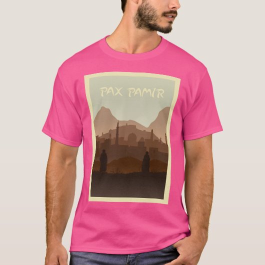 Pax Pamir - Bordspellen - Minimalistische reispost T-shirt (Voorkant)