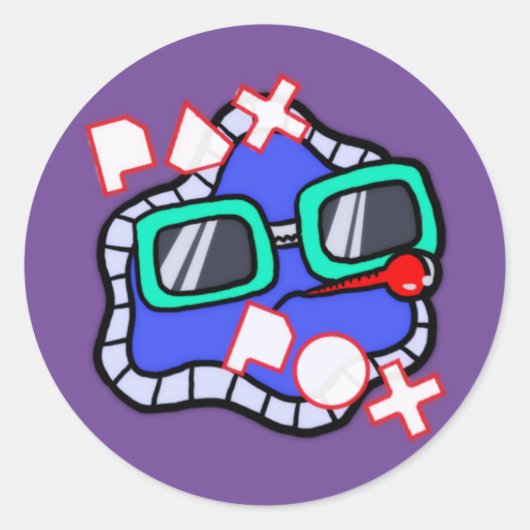 Pax Pox Paarse Sticker 6 pak