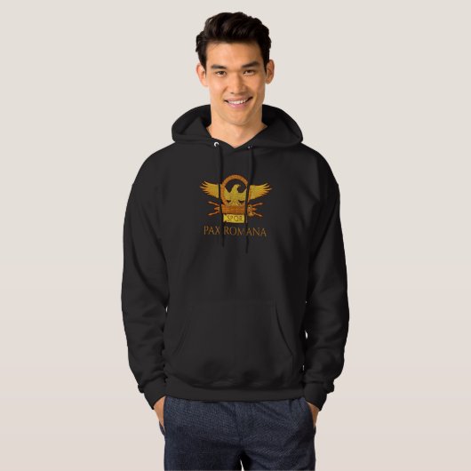 Pax Romana SPQR Roman Eagle Ancient Rome Hoodie (Voorkant volledig)