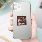 Pax Tecum Cute Latijns-katholieke Vrede met jou Sticker (Telefoon)