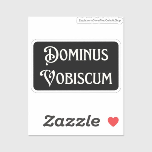 Pax Tecum Cute Latijns-katholieke Vrede met u Sticker (Vel)