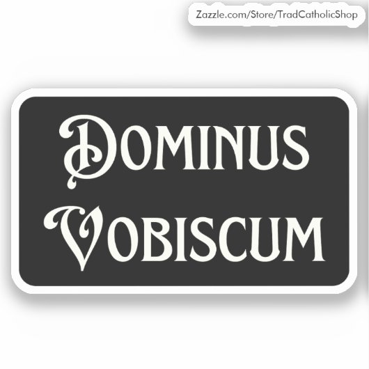 Pax Tecum Cute Latijns-katholieke Vrede met u Sticker (Voorkant)