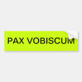 PAX VOBISCUM BUMPERSTICKER (Voorkant)