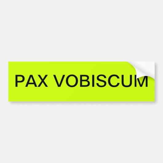 PAX VOBISCUM BUMPERSTICKER (Voorkant)