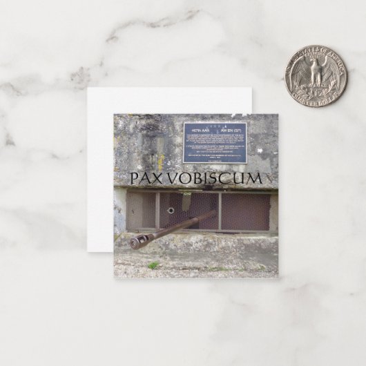 PAX VOBISCUM NOTITIEKAARTJE (Voorkant / Achterkant in situ)
