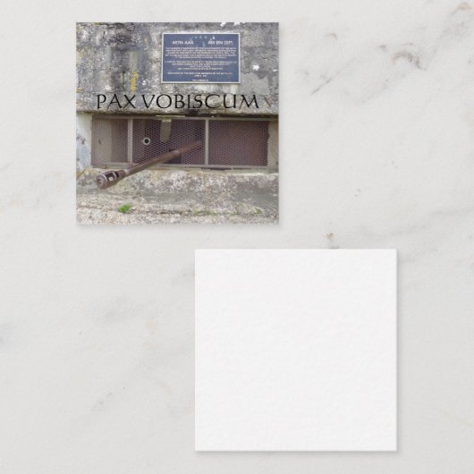 PAX VOBISCUM NOTITIEKAARTJE (Voorkant / Achterkant)