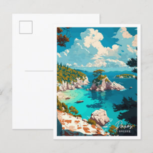 Paxos Griekenland Reizen  Illustratie Briefkaart