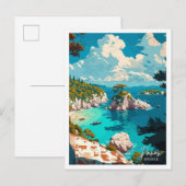 Paxos Griekenland Reizen  Illustratie Briefkaart (Voorkant / Achterkant)