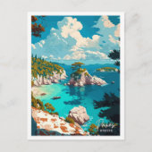 Paxos Griekenland Reizen Illustratie Briefkaart (Voorkant)