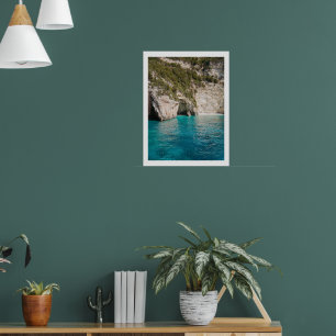 Paxos Grotto Griekenland Kust Muurkunst Poster