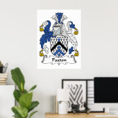 Paxton Family Crest Poster (Thuiskantoor)