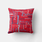 Paxton gepersonaliseerde naam rood blauw wit kussen (Achterkant)