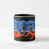 Paxton Vorname Name Graffiti blue orange Tasse Mok (Midden)