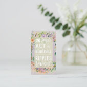 Pay it Forward Random Act Kindness Cute Wildflower Visitekaartje (Staand voorkant)