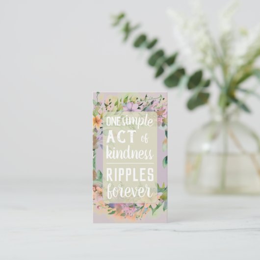 Pay it Forward Random Act Kindness Cute Wildflower Visitekaartje (Staand voorkant)