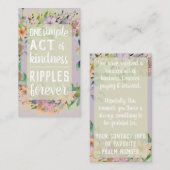 Pay it Forward Random Act Kindness Cute Wildflower Visitekaartje (Voorkant / Achterkant)