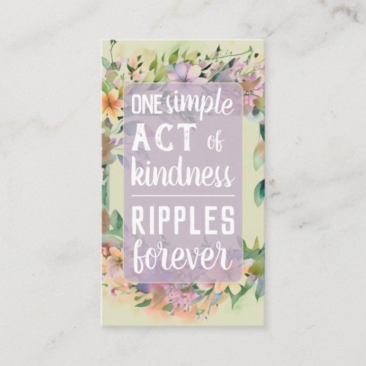 Pay it Forward Random Act Kindness Cute Wildflower Visitekaartje (Voorkant)