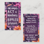 Pay it Forward Random Act Kindness Pink Lilies  Visitekaartje (Voorkant / Achterkant)