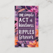 Pay it Forward Random Act Kindness Pink Lilies  Visitekaartje (Voorkant)