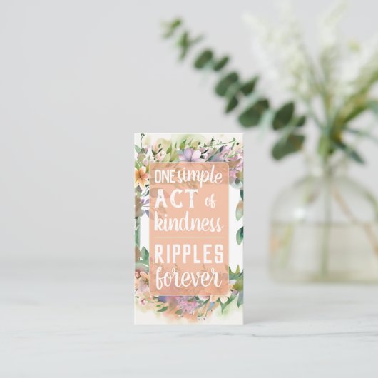 Pay it Forward Random Act Kindness Soft Wildflower Visitekaartje (Staand voorkant)