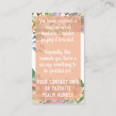 Pay it Forward Random Act Kindness Soft Wildflower Visitekaartje (Achterkant)