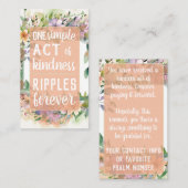 Pay it Forward Random Act Kindness Soft Wildflower Visitekaartje (Voorkant / Achterkant)