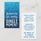 Pay it Forward Random Act of Kindness Aqua Blue Visitekaartje (Voorkant / Achterkant)