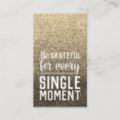 Pay it Forward Random Act of Kindness Gold Glitter Visitekaartje (Voorkant)