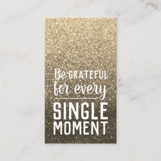 Pay it Forward Random Act of Kindness Gold Glitter Visitekaartje (Voorkant)