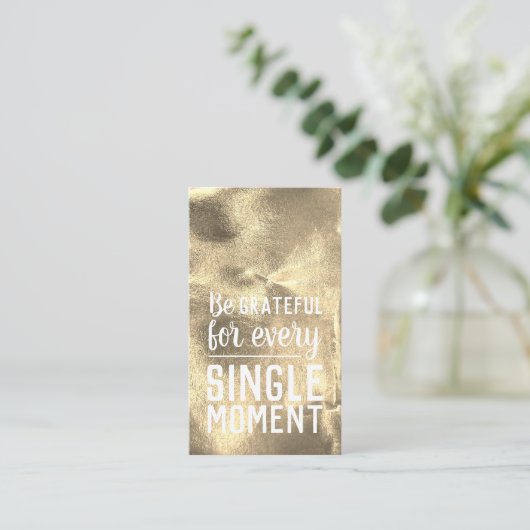 Pay it Forward Random Kindness Act Gratitude Gold Visitekaartje (Staand voorkant)