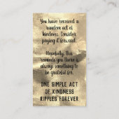 Pay it Forward Random Kindness Act Gratitude Gold Visitekaartje (Achterkant)