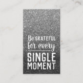 Pay it Forward Random Kindness Act Silver Glitter Visitekaartje (Voorkant)