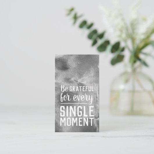 Pay it Forward Random Kindness Gratitude Silver Visitekaartje (Staand voorkant)