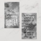 Pay it Forward Random Kindness Gratitude Silver Visitekaartje (Voorkant / Achterkant)